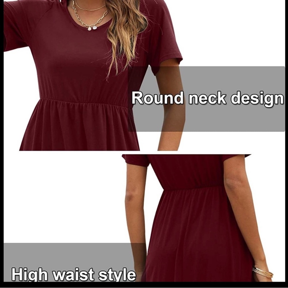Burgundy dress size med new with tags